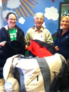 me giving away winter coats