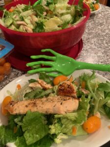 Skeleton tongs add fun to the dinner table