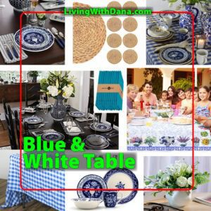 Tablescape: Blue and white