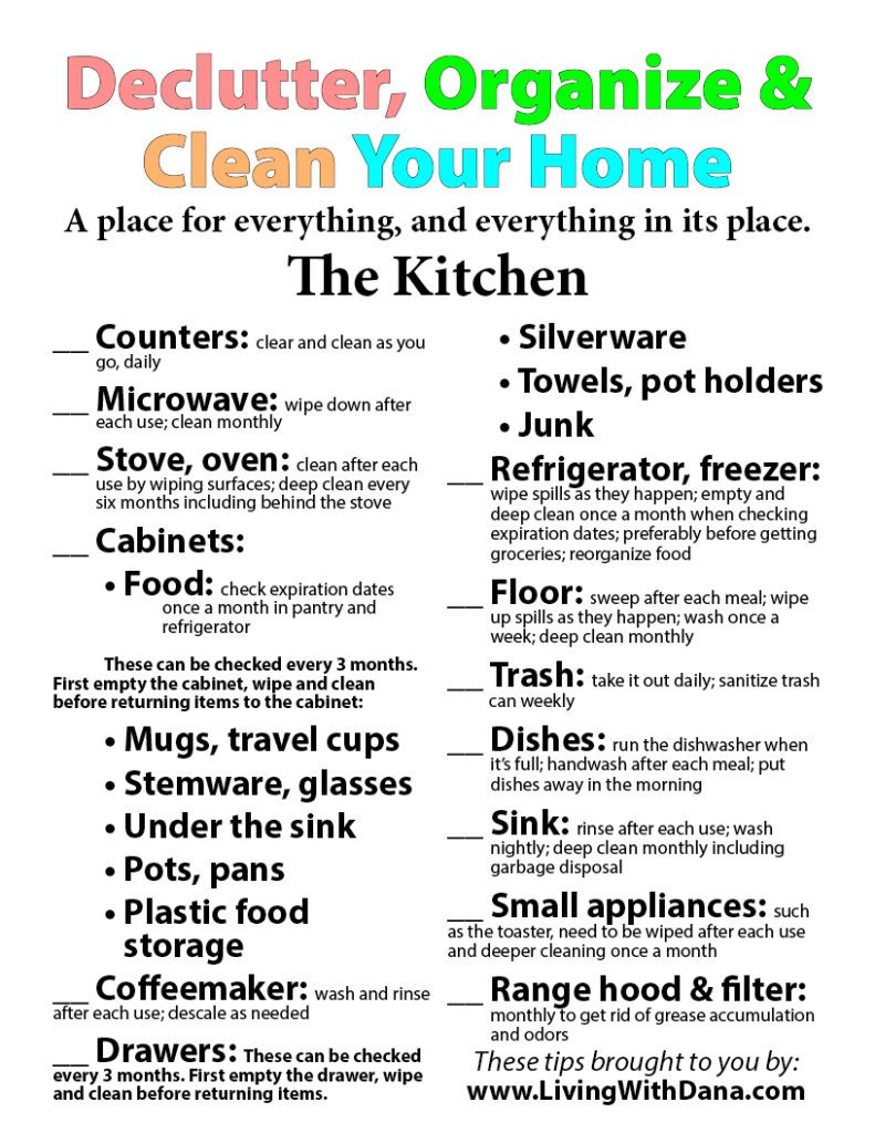 Declutter Organize Clean: Your Kitchen – Living with Dana