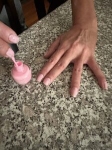 Pink nail polish