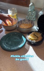 Pickle Chaffles are fun to make