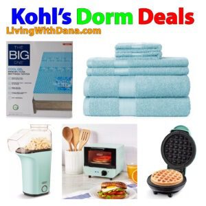 Kohl’s sale for dorm and home stuff