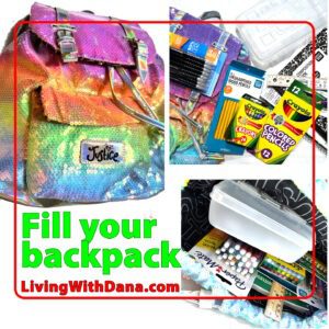 My Walmart backpack and school supplies