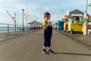 Candles reminiscent of ice cream on the boardwalk