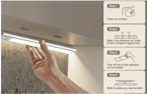 Add comfort and security with under-cabinet lights