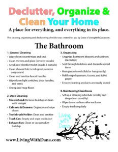 Challenge 2025 Week 27: Bathrooms – Deep Clean Cabinets & Countertops
