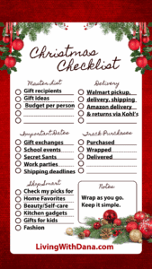 Holiday Shopping Checklist